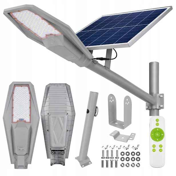 Solární Pouliční Lampa 192x Led 2000W Lampa Na Sloup Halogen Osvětlovač