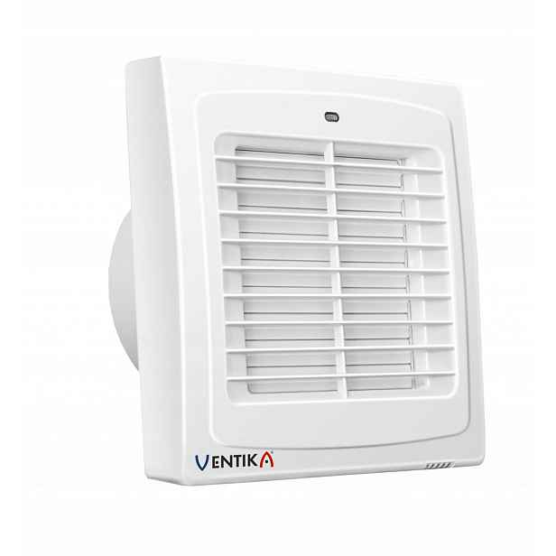 Ventilátor o průměru 100 mm Matic, automatická žaluzie, bílý