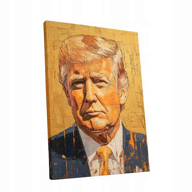 Obraz na plátně Portrét Donalda Trumpa v obývacím pokoji Trumpa dárek 60x80