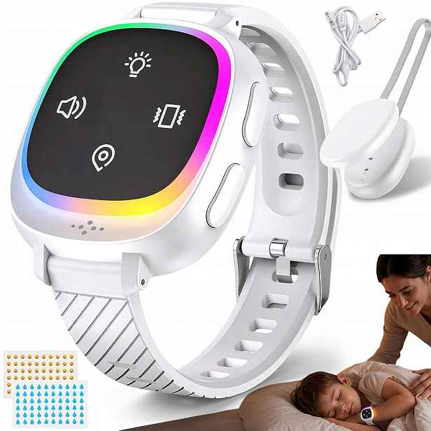 Alarm Probuzení Nočního Namáčení Senzor Vlhkosti V Posteli Bezdrátový LCD