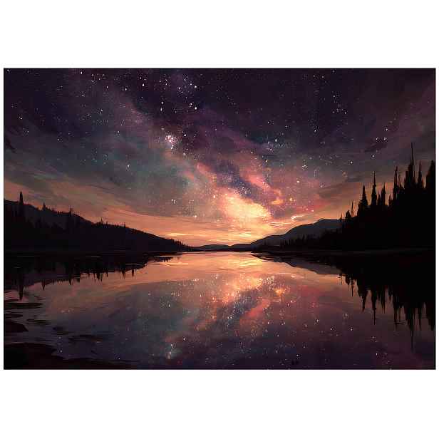 Fototapeta Černé Jezero Les Tapeta Do Předsíně Obývacího Pokoje Kanceláře 200x140