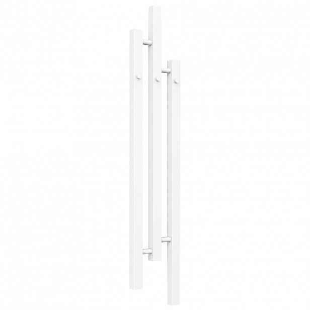 Koupelnový radiátor Fabiano - háčky na ručníky - boční připojení - 251 W - bílá lesklá - 1200x220 mm