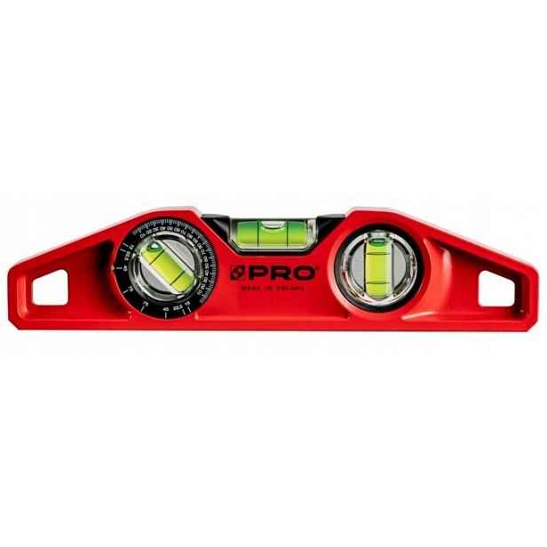 Magnetická vodováha Torpedo 25 cm s nastavitelným úhloměrem 360' T1025 Pro