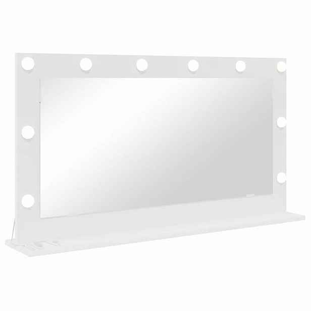 vidaXL Toaletní zrcadlo Bílá 100 x 55 x 18 cm Sklo a inženýrské dřevo