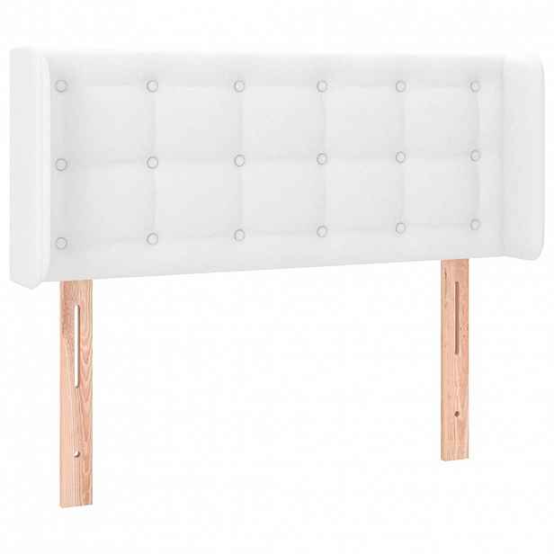 vidaXL Čelo postele typu ušák bílá 103 x 16 x 78/88 cm umělá kůže