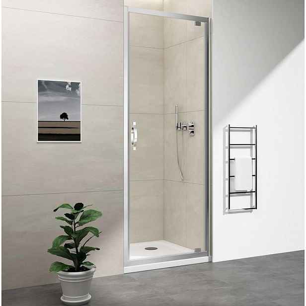 Gelco Sigma Simply - Sprchové dveře, 190x81 cm, lesklý hliník/čiré sklo GS1279F