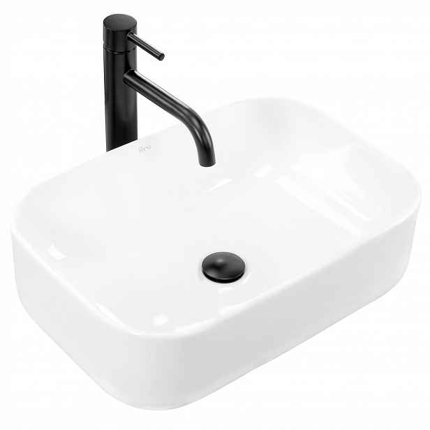Keramické Umyvadlo Na Desku Bílé Demi Slim 51X40 Rea Koupelnové
