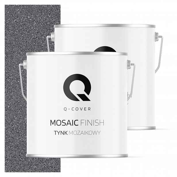 Mozaiková Omítka Mozaika 7 Kg Šedá Tmavá M05 Ozdobná Pryskyřičná Fasáda