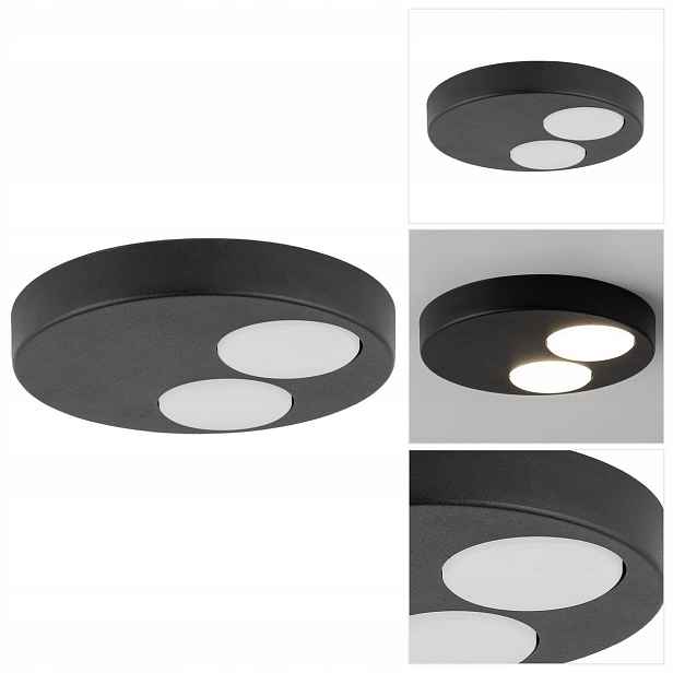 Stropní svítidlo černá Bros 2 bodové světlo do obývacího pokoje Sigma Lighting