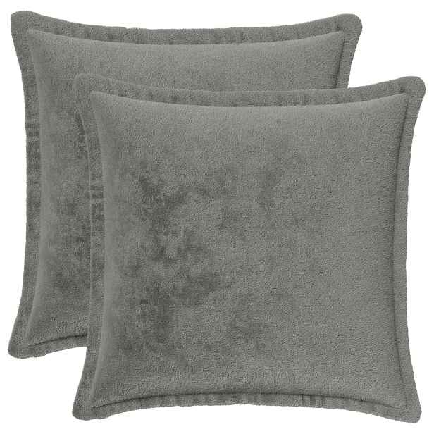 vidaXL Povlak na polštář 2 ks HOUTEN Tmavě šedá 30 x 30 cm Flanel