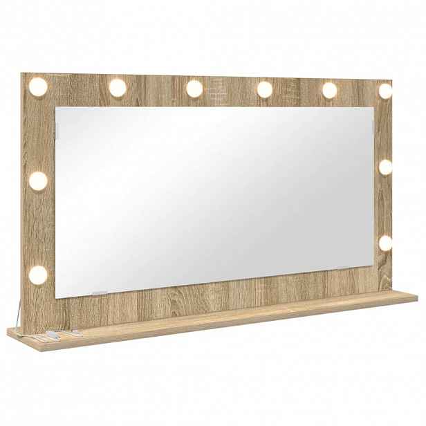 vidaXL Toaletní zrcadlo Sonoma dub 100 x 55 x 18 cm Obdélníkový