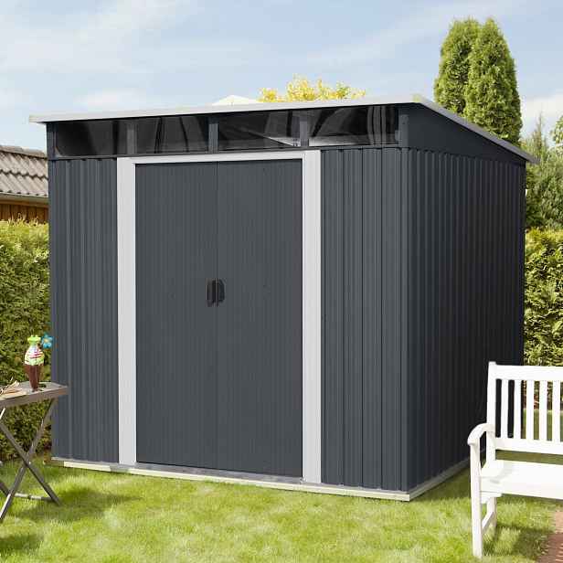 Zahradní domek BestBerg ZD-808AW / 5,6 m² / 236 × 238 × 203 cm / antracit/bílá