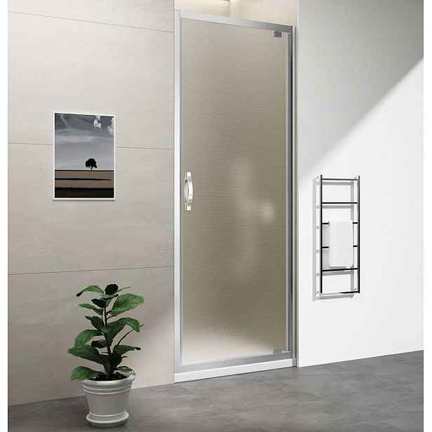 Gelco Sigma Simply - Sprchové dveře, 190x91 cm, lesklý hliník/sklo Brick GS3899F