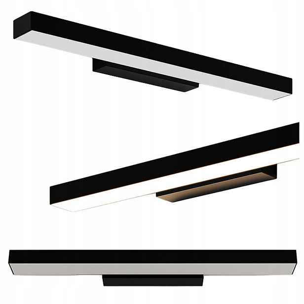 Nástěnné Svítidlo Aqua 42 CM Light Prestige Elegantní Moderní Černá IP44 Led Cct