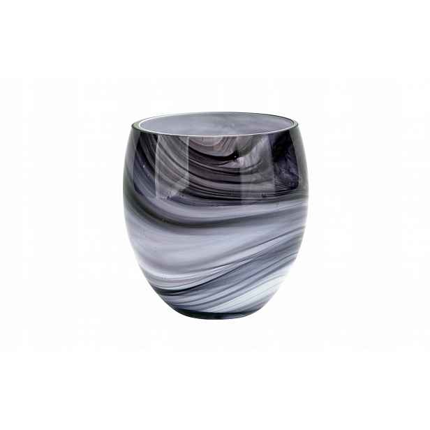 Skleněná váza 12,5 cm s elegantními pruhy Asa Glass