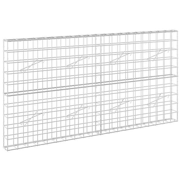 vidaXL Gabion s drátem 5 mm a síťkou 10x10 cm 200x10x100 cm
