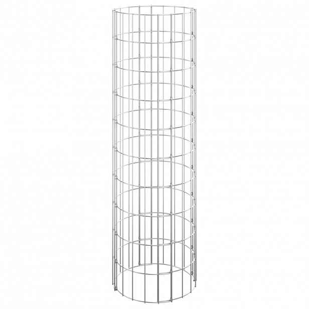 vidaXL Kruhový gabionový sloupek pozinkovaná ocel Ø 30 x 100 cm
