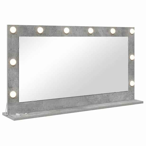 vidaXL Toaletní zrcadlo Betonově šedá 100 x 55 x 18 cm Obdélníkový
