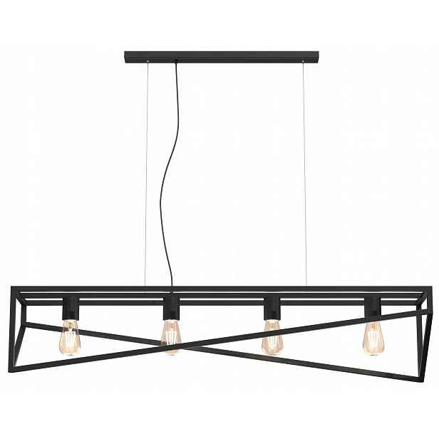 Závěsná stropní lampa Gote černá 4xE27 moderní klec do obývacího pokoje
