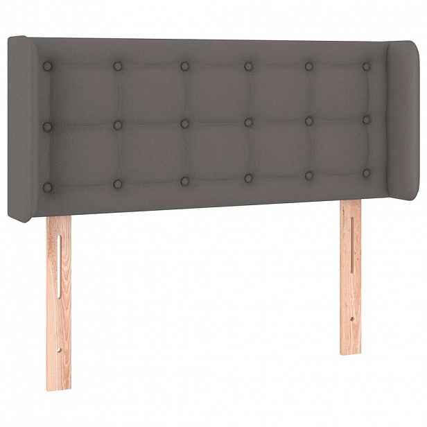 vidaXL Čelo postele typu ušák šedá 103 x 16 x 78/88 cm umělá kůže