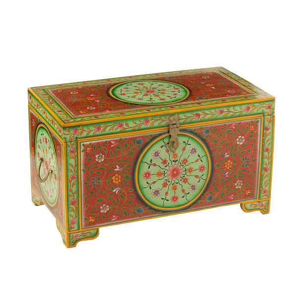 Dřevěná barevná truhla Mumbai mango wood - 78*43*45 cm J-Line by Jolipa