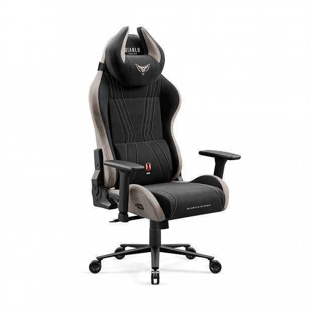 Herní křeslo z látky Normal Size, černý-béžový: Diablo X-Horn 2.0 Camel Black