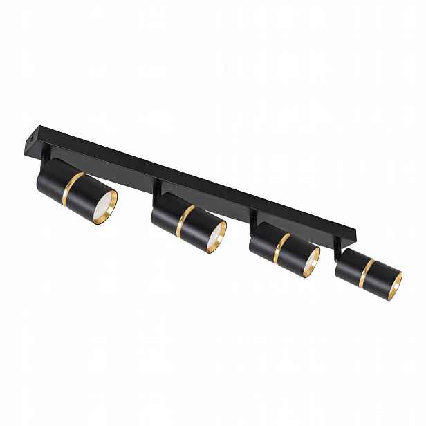 stropní svítidlo Led nástěnné svítidlo Nástěnné svítidlo Reflektor GU10 4x Černá Zlatá