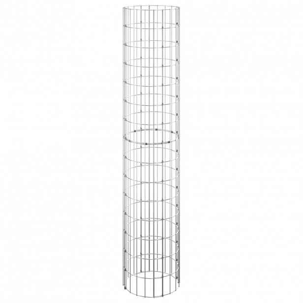 vidaXL Kruhový gabionový sloupek pozinkovaná ocel Ø 30 x 150 cm
