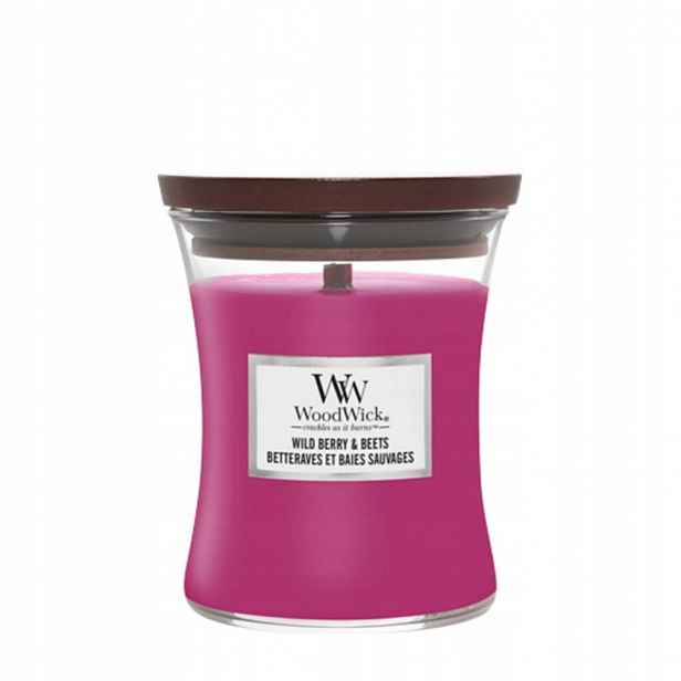 Woodwick Wild Berry & Beets svíčka střední velikosti