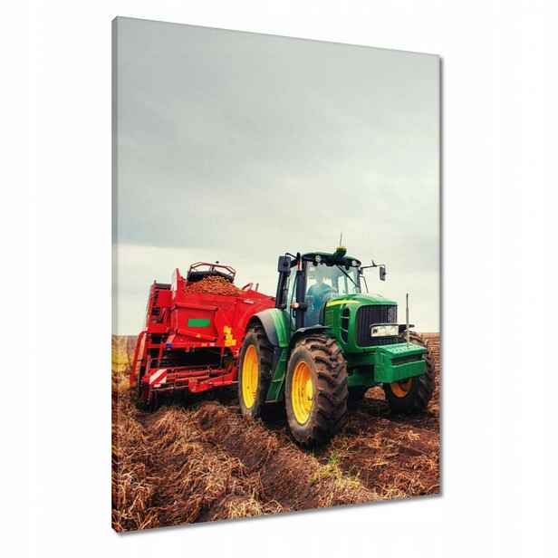 Obrazy 60x80 Traktor orka pole zemědělec