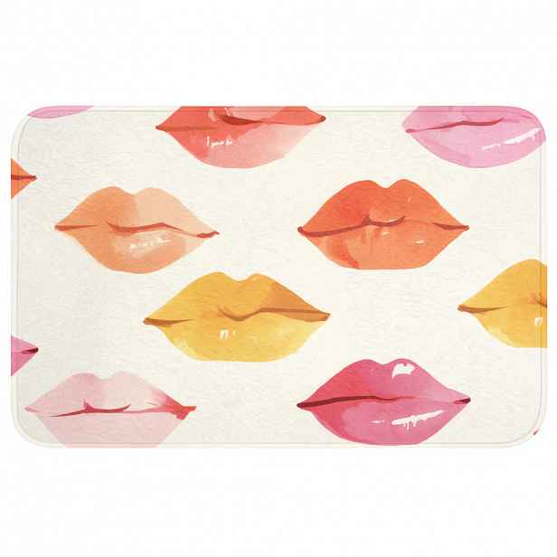 OnlyWow WC PŘEDLOŽKA Rty - barevné - lesklé 80x50 cm