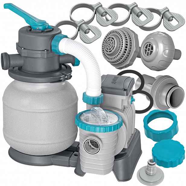 Písková pumpa Filtr do bazénu Bazénová Filtrační Bestway 6056L/H S Hadicemi