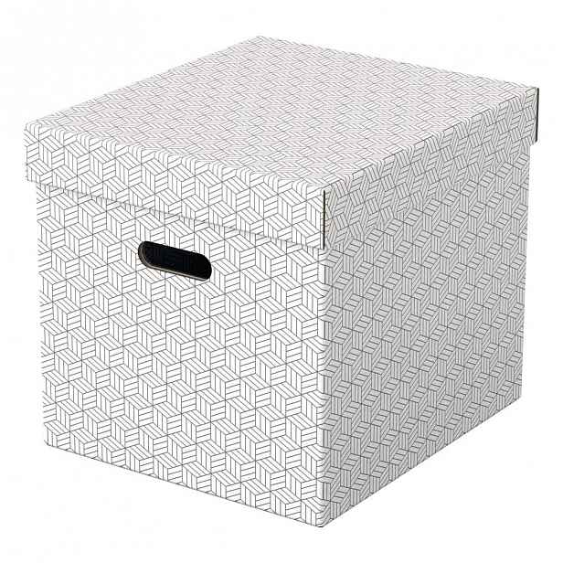 Sada 3 bílých úložných boxů Leitz Eselte, 32 x 36,5 cm