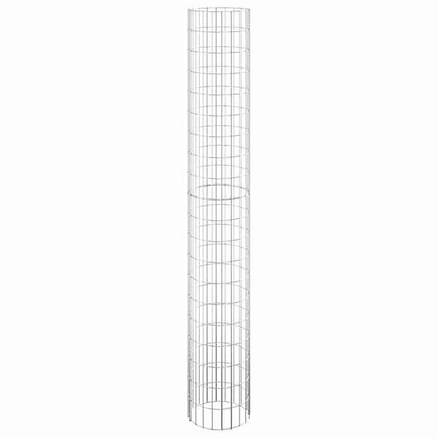 vidaXL Kruhový gabionový sloupek pozinkovaná ocel Ø 30 x 200 cm