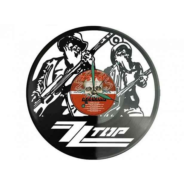 Zz Top Vinyl Nástěnné hodiny Vinylová deska Unikátní dekorace pro fanoušky hudby