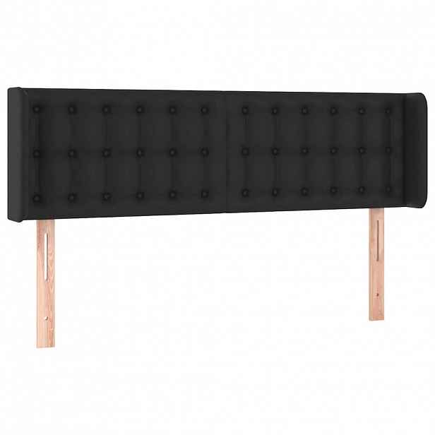 vidaXL Čelo postele typu ušák černé 147x16x78/88 cm umělá kůže