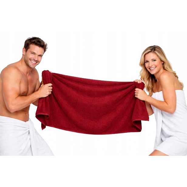Červený Ručník Hotel Spa Koupelový Hrubý Ručník 600g 70x140