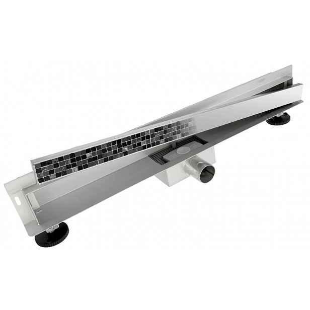 Lineární Odtok Boční Nástěnný Odtok 60 CM Tenký 2v1