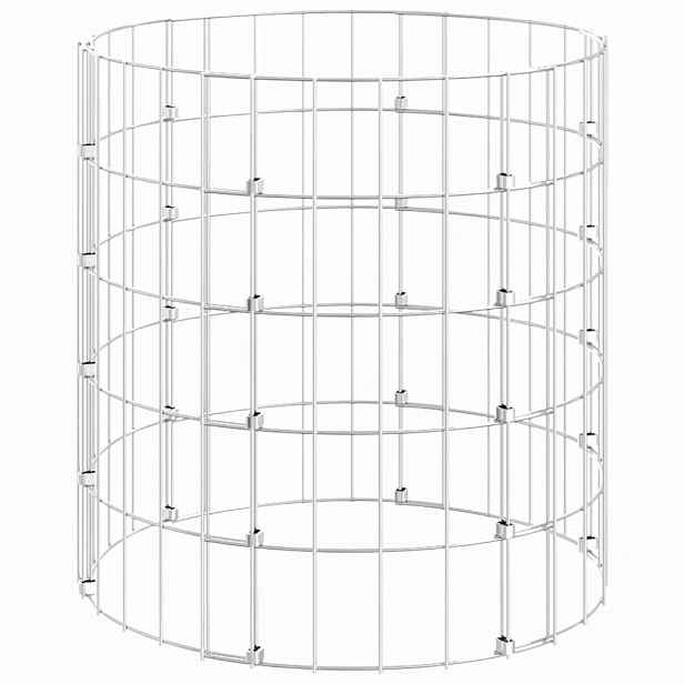 vidaXL Kruhový gabionový sloupek pozinkovaná ocel Ø 50 x 50 cm