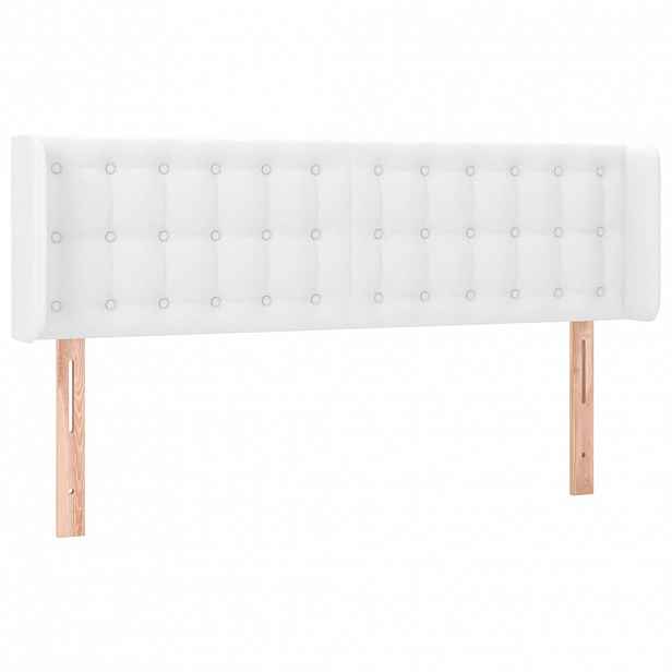 vidaXL Čelo postele typu ušák bílá 147x16x78/88 cm umělá kůže