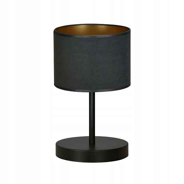 noční stolní lampa černá s 34 cm stínítkem do ložnice obývacího pokoje Emibig