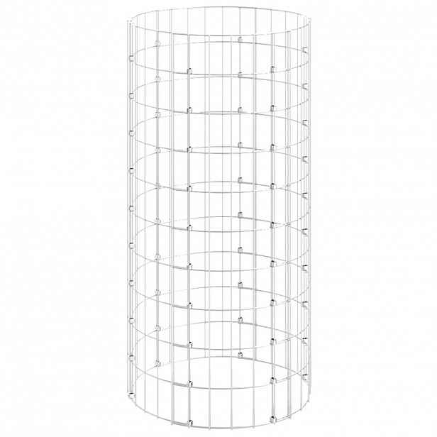 vidaXL Kruhový gabionový sloupek pozinkovaná ocel Ø 50 x 100 cm