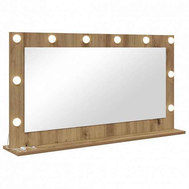 vidaXL Toaletní zrcadlo Artisanový dub 100 x 55 x 18 cm Obdélníkový