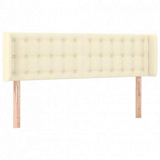 vidaXL Čelo postele typu ušák krémové 147 x 16 x 78/88 cm umělá kůže