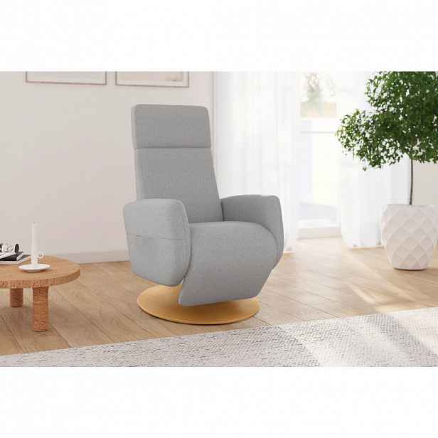 Sit & More RELAXAČNÍ KŘESLO, textil, světle šedá