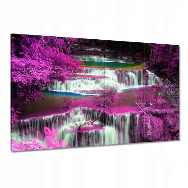 Obrazy 120x80 Fialový vodopád