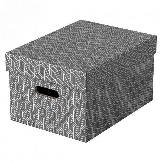 Sada 3 šedých úložných boxů Leitz Eselte, 26,5 x 36,5 cm