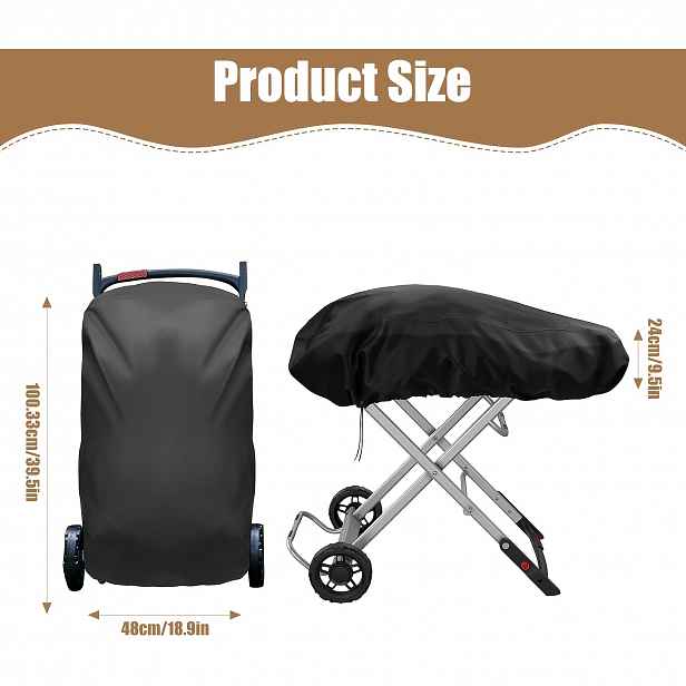 TEMU Přenosný kryt na gril pro Traveler Grill 9010001, CGG-340, Napoleon Travelq přenosný propanový BBQ - PRO285X-BK, Razor Griddle GGC2030m a