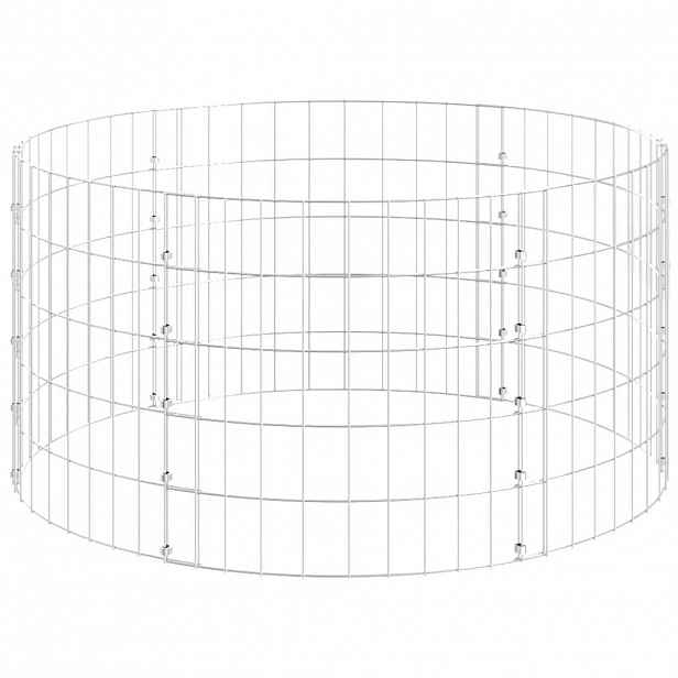 vidaXL Kruhový gabionový sloupek pozinkovaná ocel Ø 100 x 50 cm