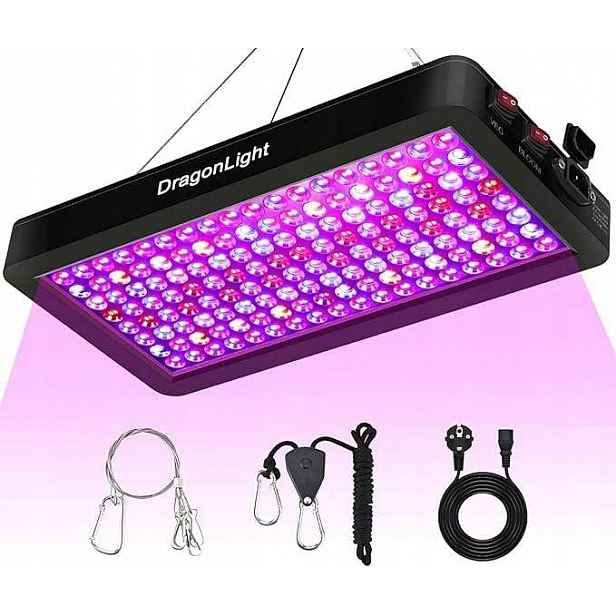Led lampa pro pěstování rostlin BW2000 3 režimů Černá